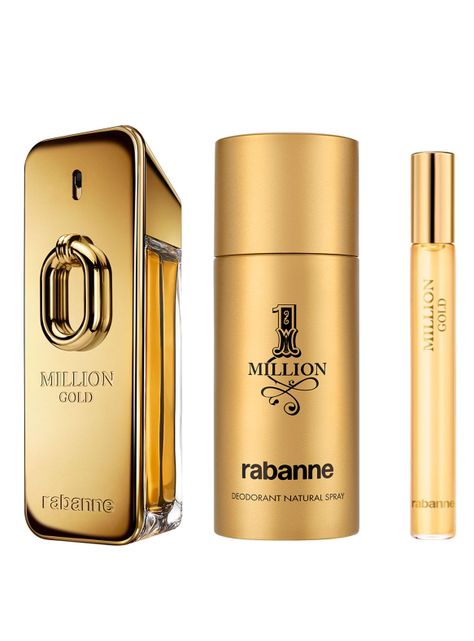 Set Perfume Rabanne Hombre 1 Million Gold 100 ml + 10 ml + Desodorante 150 ml-0