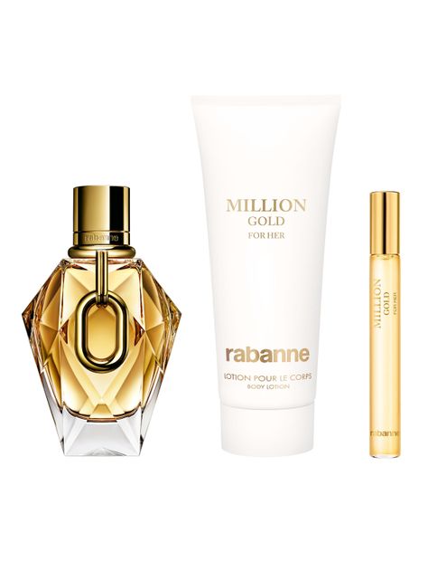 Set Perfume Million Gold For Her EDP Mujer 90 ml + 10 ml + Body Lotion 100 ml Rabanne-0