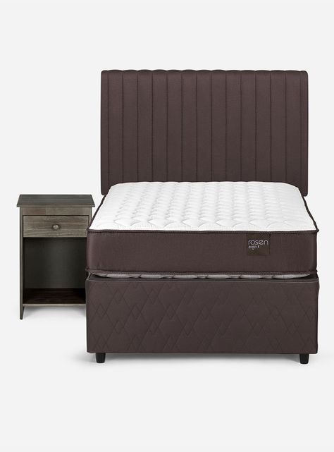 Diván Ergo T New 1.5 Plazas + Muebles Lucio Chocolate-2