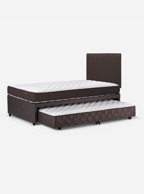 Diván Ergo T New 1.5 Plazas + Respaldo Lucio Chocolate-1