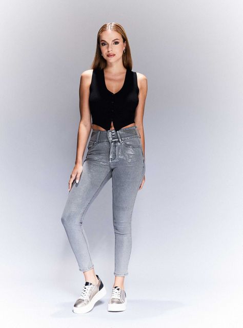 Polera Vest Ajustado Look Tejido-4