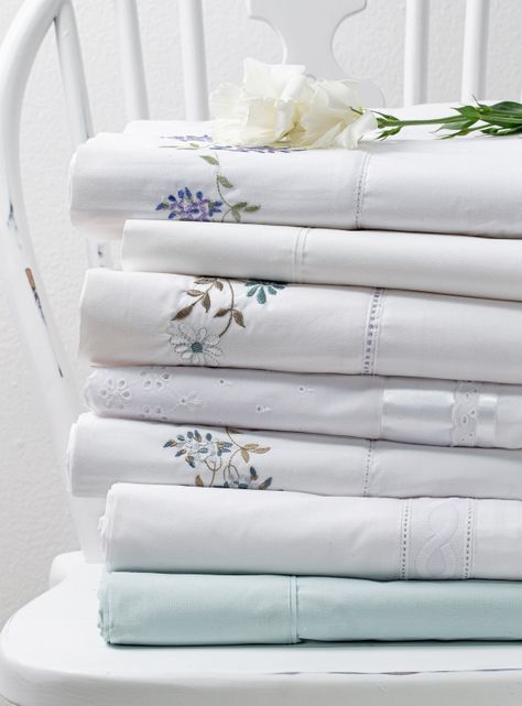 Sábanas 2 Plazas Nina Herrera 220 Hilos Broderie Blanco-3