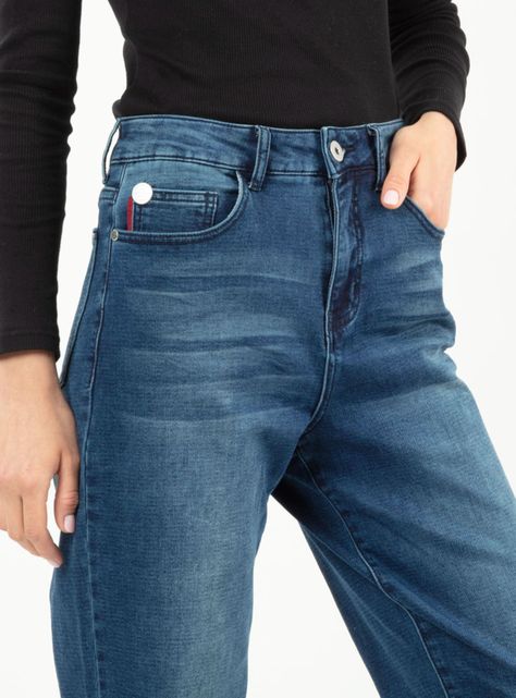 Jeans Baggy Tiro Ultra Alto Dark-2