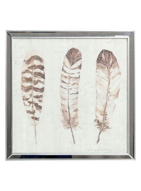 Cuadro Espejo Plumas 1 50 x 50 cm-0
