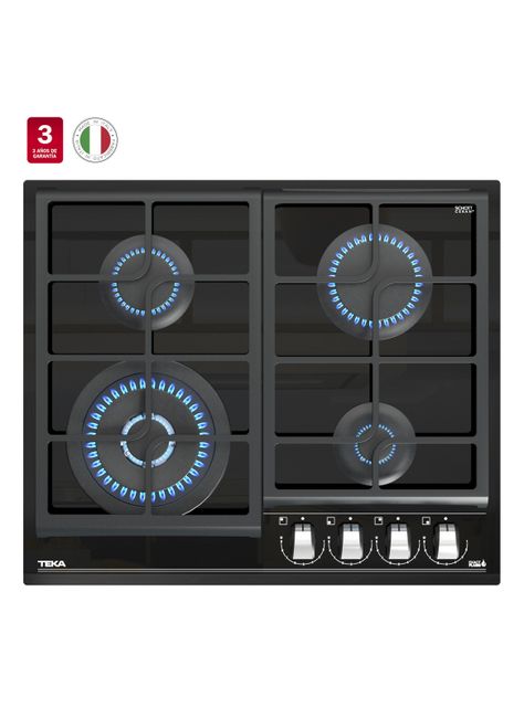 Encimera a Gas Teka Cristalgas 4 Quemadores GZC 64320 XBB-2
