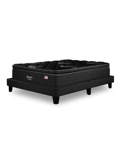 Cama Europea LowNest Harmony King + Respaldo Tignes Margo-2