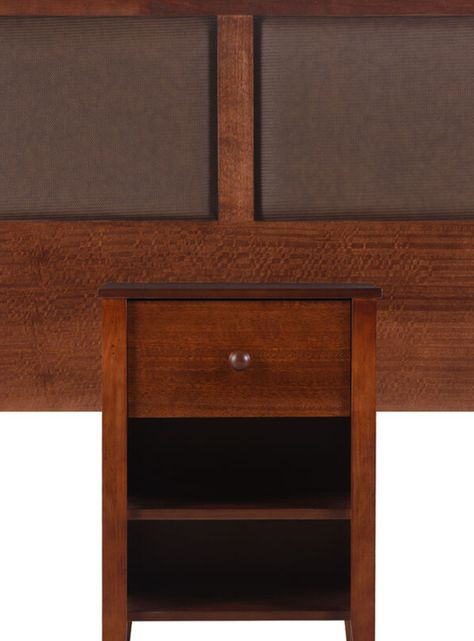 Set Muebles New Torino Café: Respaldo 1 Plaza + Velador-1