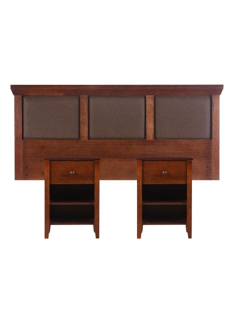 Set Muebles New Torino Café: Respaldo 2 Plazas + 2 Veladores-0