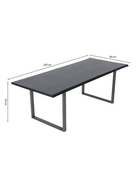 Mesa de Comedor Black Wood 220x90 cm-2