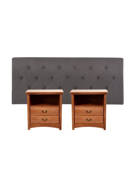 Set Muebles Kavery: Respaldo 2 Plazas + 2 Veladores-0