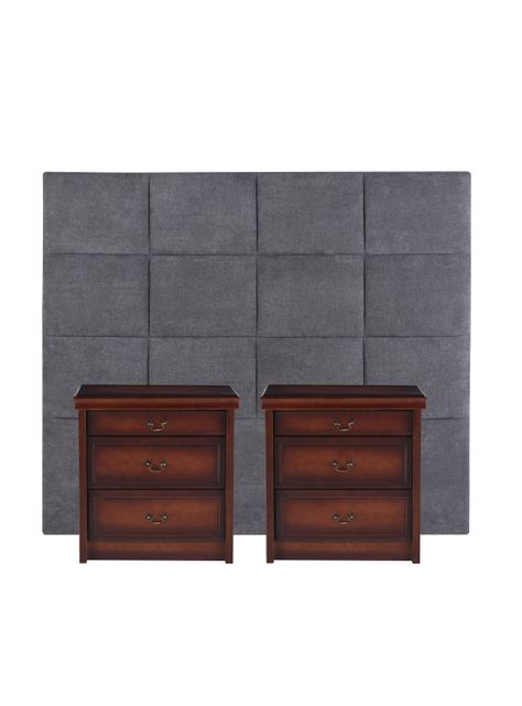 Set Muebles Tamesis: Respaldo King + 2 Veladores-0