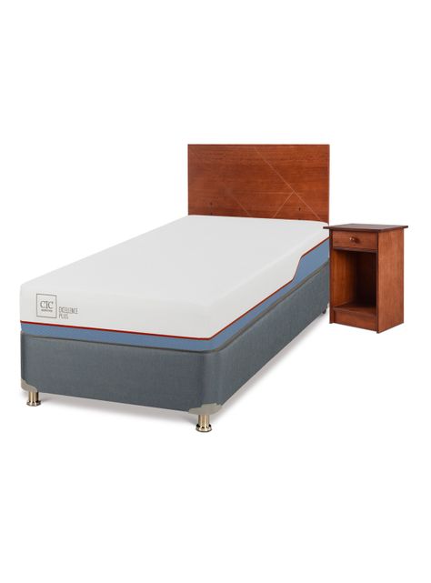 Cama Europea Excellence Plus 1 Plaza + Set de Muebles New Villarrica-0