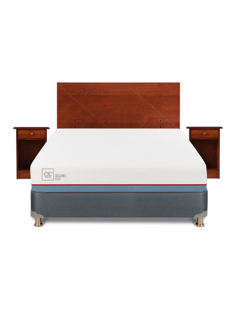 Box Americano Excellence Plus 2 Plazas Base Normal + Set Muebles New Villarrica-2