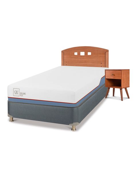 Box Americano Excellence Plus 1.5 Plazas + Set Muebles New Gales-0