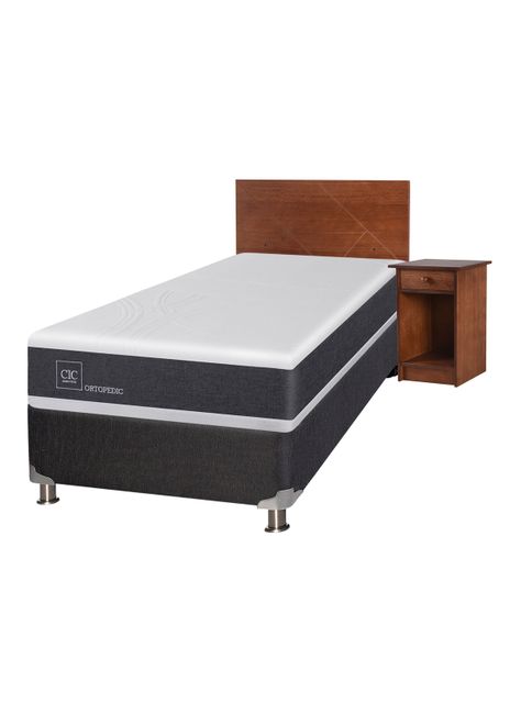 Box Spring New Ortopedic B5 Black 1.5 Plazas New Villarrica Sin Textil-0