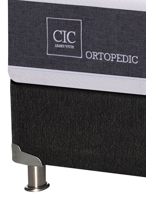 Box Spring New Ortopedic B5 Black 1.5 Plazas New Villarrica Sin Textil-2