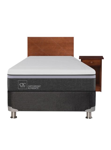 Box Spring Ortopedic Advance B5 BK 1.5 Plazas + Set Muebles Villarrica-1