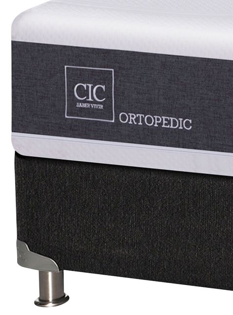 Box Spring New Ortopedic B5 Black 2 Plazas + Respaldo New Munich-2