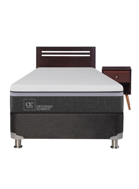 Box Spring Ortopedic Advance B5 BK 1.5 Plazas + Set Muebles Munich-1