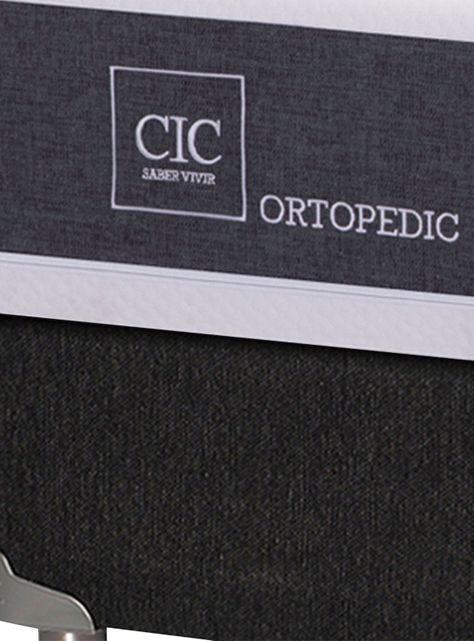 Box Spring New Ortopedic B5 Black 1.5 Plazas + Set Muebles New Torino Chocolate-3