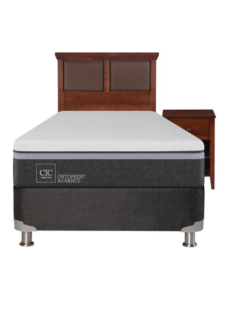 Box Spring Ortopedic Advance B5 BK 1.5 Plazas + Set Muebles Torino-1