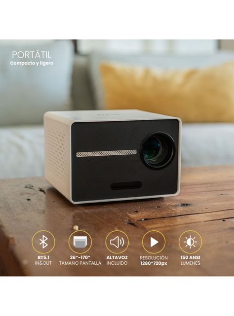 Proyector Portátil Mini Halo 9000 lm Bluetooth HD-3