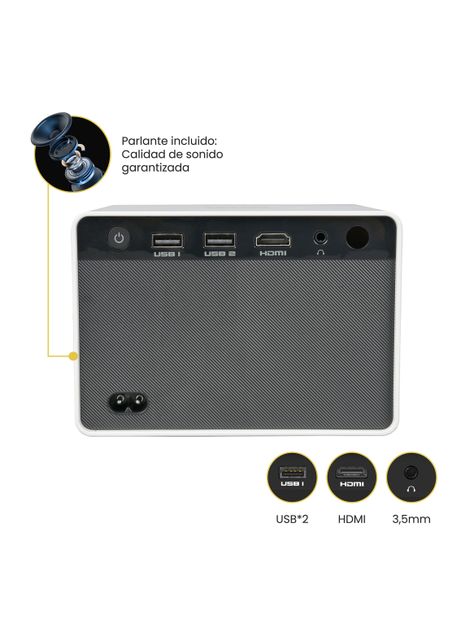Proyector Portátil Mini Halo 9000 lm Bluetooth HD-5