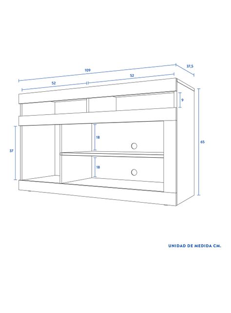 Rack CIC TV 46" Audio Ganges Cic-1