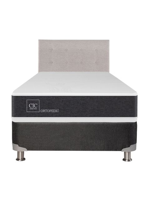 Box Spring New Ortopedic B5 BK 1.5 Plazas + Respaldo Tigris-1