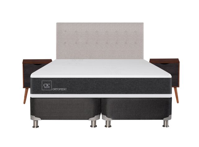 Box Spring New Ortopedic B5 Black King + Set Muebles Tigris-1