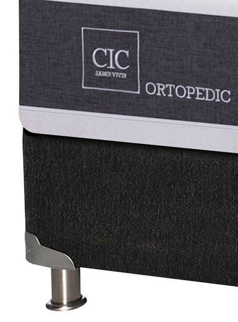 Box Spring New Ortopedic B5 Black 2 Plazas Base Dividida Eufrates Sin Textil-2