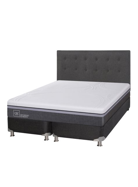 Box Spring Ortopedic Advance B5 Black 2 Plazas Base Dividida + Respaldo Eufrates-0