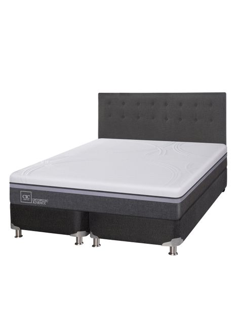 Box Spring Ortopedic Advance B5 Black King + Respaldo Eufrates-0