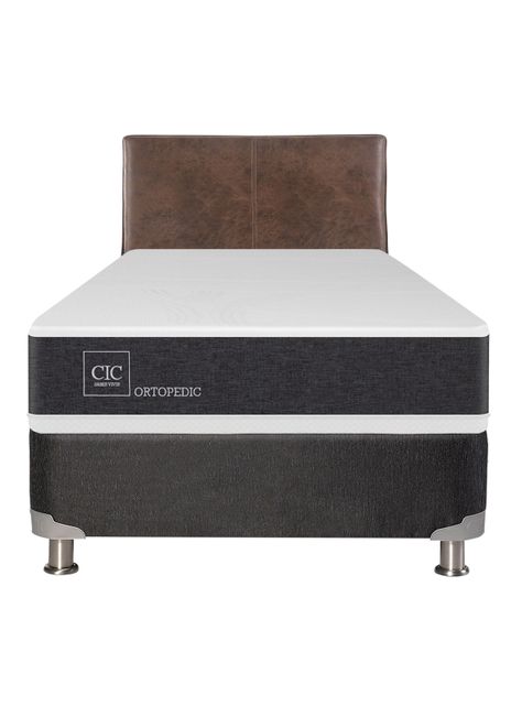 Box Spring New Ortopedic B5 BK 1.5 Plazas + Respaldo Baker-1