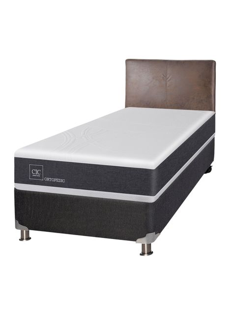 Box Spring New Ortopedic B5 BK 1.5 Plazas + Respaldo Baker-0