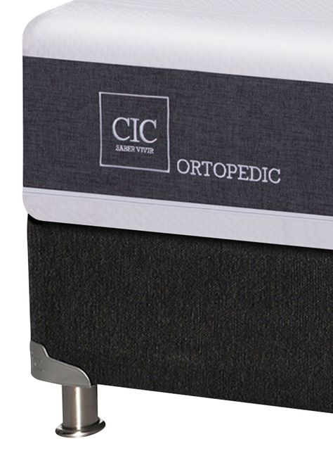 Box Spring New Ortopedic B5 BK 1.5 Plazas + Respaldo Baker + Velador-4