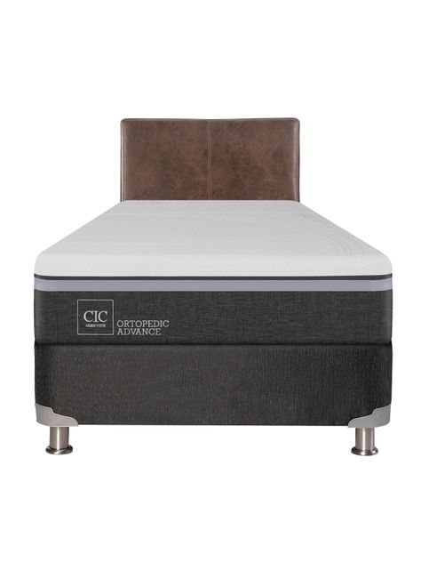 Box Spring Ortopedic Advance B5 BK 1.5 Plazas + Respaldo Baker-1