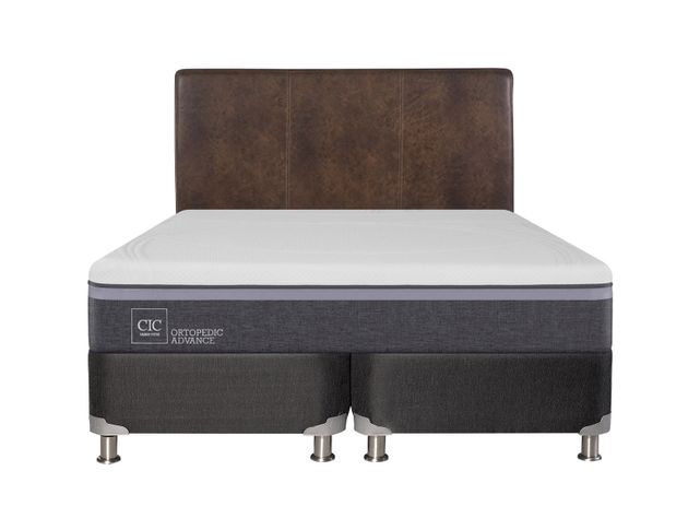 Box Spring Ortopedic Advance B5 Black King + Respaldo Baker-1
