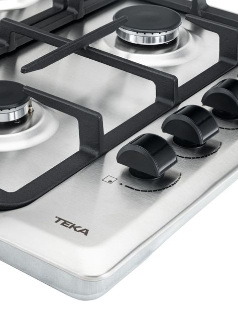 Encimera a Gas 4 Quemadores HLX640 Inox Parrilla FF-3