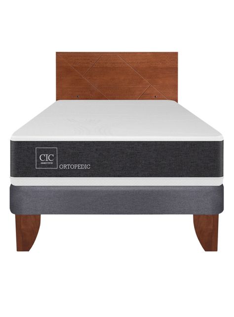 Cama Europea Ortopedic 1.5 Plazas + Respaldo New Villarrica-1