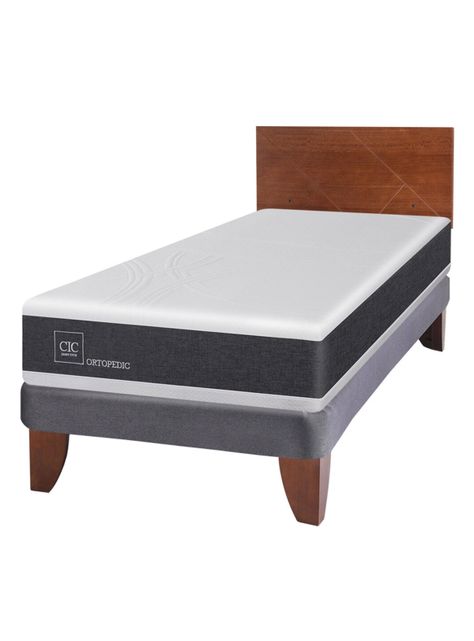 Cama Europea Ortopedic 1.5 Plazas + Respaldo New Villarrica-0