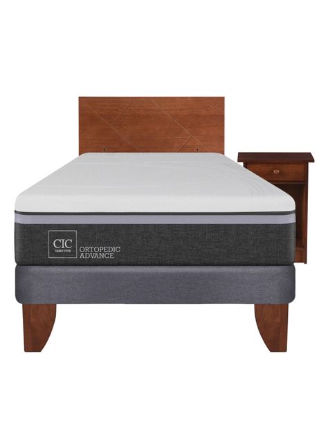 Cama Europea Ortopedic Advance 1.5 Plazas + Set Muebles New Villarrica-1