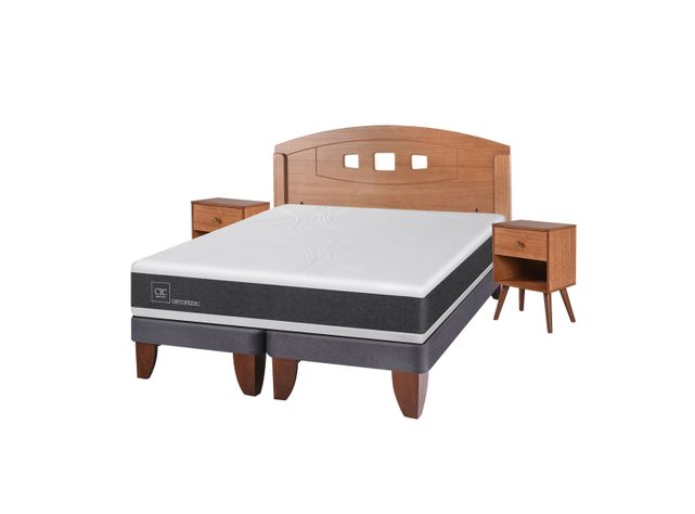 Cama Europea Ortopedic Advance 2 Plazas Base Dividida + Set Muebles New Gales-1