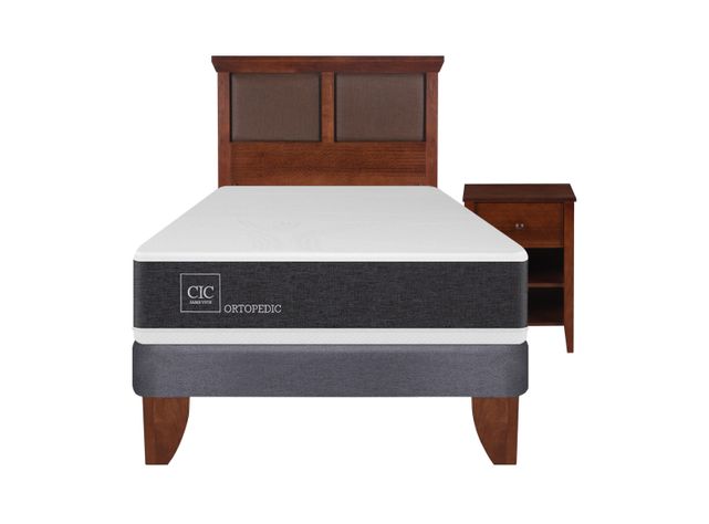 Cama Europea New Ortopedic 1.5 Plazas + Set Muebles New Torino-1