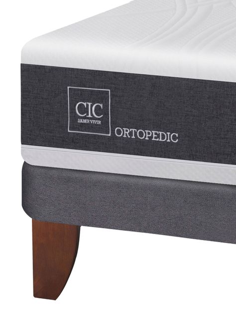 Cama Europea New Ortopedic 2 Plazas Base Normal + Set Muebles New Torino Chocolate-4
