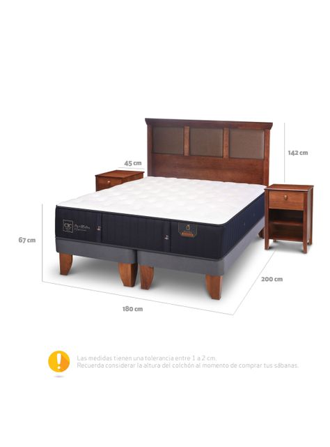 Cama Europea Premium King New Torino + Set Muebles-1