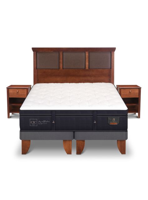 Cama Europea Super Premium King New Torino + Set Muebles-2