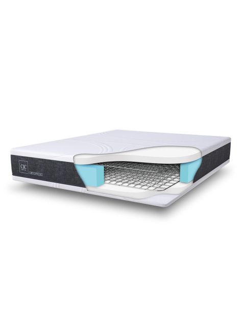 Cama Europea New Ortopedic 2 Plazas Base Dividida + Respaldo Tigris-4
