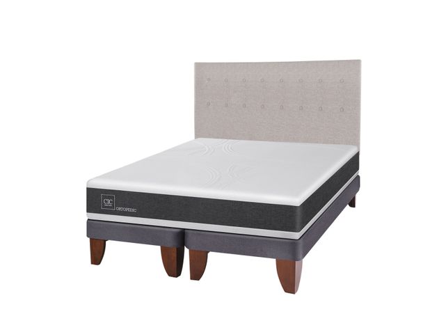 Cama Europea New Ortopedic King + Respaldo Tigris-0
