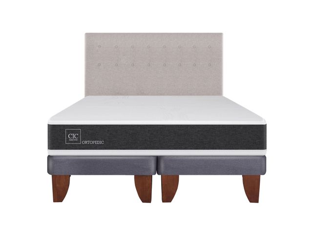 Cama Europea New Ortopedic King + Respaldo Tigris-1